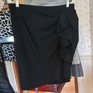 Karen Kane Black Ruched Pencil Skirt for Work